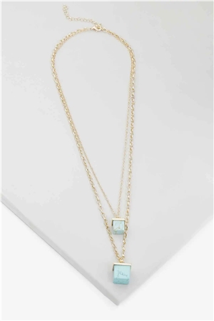 Iris Turquoise Stone Layered Necklace