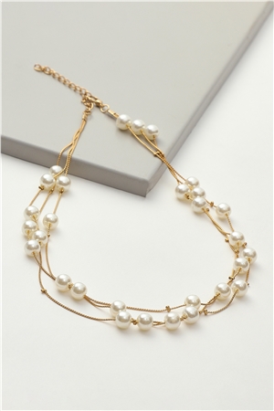 Stringed Pearl Necklace