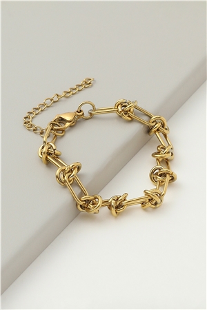 Knotted Gilt Bracelet