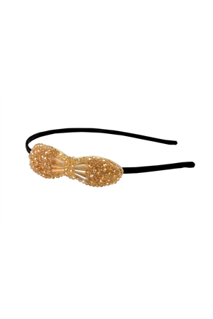 The You Know You Love Me Champagne Crystal Bow Hairband