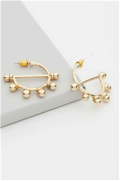 Melodia Tambourine Gold Earrings