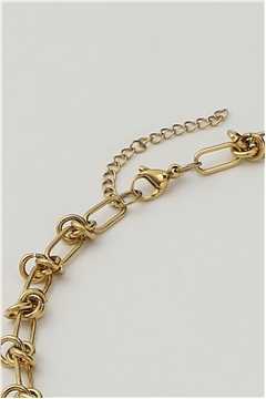 Knotted Gilt Choker Necklace