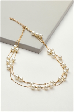 Stringed Pearl Necklace