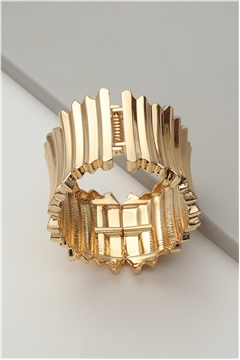 Gold Pillars Cuff Bracelet