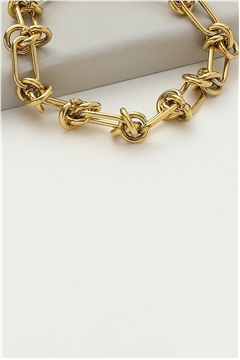 Knotted Gilt Bracelet