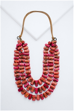 Lava Red Firecracker Necklace