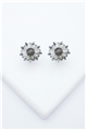 White Swan Stud Crystal Earrings