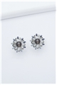 White Swan Stud Crystal Earrings