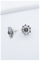 White Swan Stud Crystal Earrings