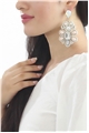 A Stranger In Paris Diamante Floral Statement Earrings