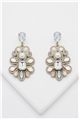 A Stranger In Paris Diamante Floral Statement Earrings