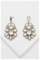 A Stranger In Paris Diamante Floral Statement Earrings