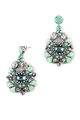 Cali Coast Turquoise Crystal Statement Earrings