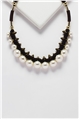 White Pearl Spires Collar Necklace