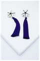 Violet Shell Tassel Earrings