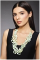 Shell Pearl Green Button Necklace