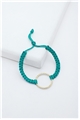 Gold Ring Green Thread Bracelet