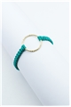 Gold Ring Green Thread Bracelet