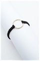 Gold Ring Black Thread Bracelet