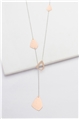 Matt Rose Gold Minimal Drop Long Necklace