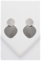 Modern Medallions Matt Black Earrings