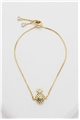 Pineapple Charm Gold Cubic Zirconia Bracelet