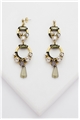 Teardrop Art Deco Crystal Dangler Earrings