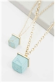 Iris Turquoise Stone Layered Necklace