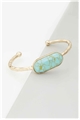 Omega Turquoise Stone Jarred Cuff