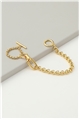 Gold Links Toggle Clasp Bracelet