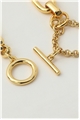 Gold Links Toggle Clasp Bracelet