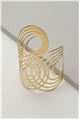 Concentric Overlap Gold Cuff