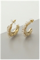 Half-Moon Pearl Bead Earrings