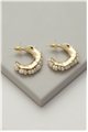 Half-Moon Pearl Bead Earrings