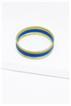 SET OF 12 BLUE GOLD BANGLES