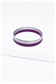 Set Of 8 Purple Silver Bangles