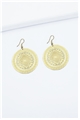 Gold Disc Filigree Earring