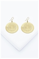 Gold Disc Filigree Earring