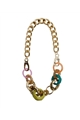 Multi-Colour Shamrock Chunky Resin Necklace