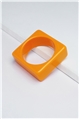 Flame Orange Square Resin Bangle