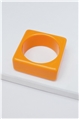 Flame Orange Square Resin Bangle