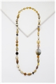 Artisanal Aura Bronzite Agate Necklace